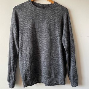 Athleta Gray Stretchy Crewneck Sweatshirt XS Snakeskin Pattern